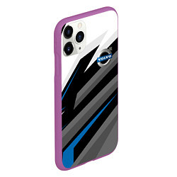 Чехол iPhone 11 Pro матовый Volvo - blue sport, цвет: 3D-фиолетовый — фото 2