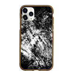 Чехол iPhone 11 Pro матовый Зимний лес узоры, цвет: 3D-коричневый