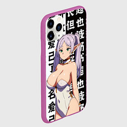 Чехол iPhone 11 Pro матовый Фрирен зайчик, цвет: 3D-фиолетовый — фото 2