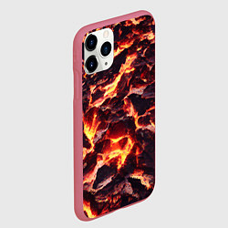 Чехол iPhone 11 Pro матовый Бурлящая лава, цвет: 3D-малиновый — фото 2