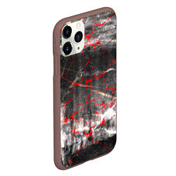 Чехол iPhone 11 Pro матовый Красные узоры, цвет: 3D-коричневый — фото 2