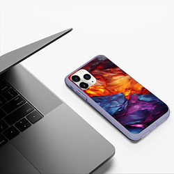 Чехол iPhone 11 Pro матовый Символическая реальность, цвет: 3D-светло-сиреневый — фото 2