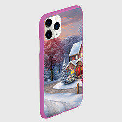Чехол iPhone 11 Pro матовый Волшебство зимней природы, цвет: 3D-фиолетовый — фото 2