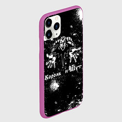 Чехол iPhone 11 Pro матовый Король и шут - черно-белый, цвет: 3D-фиолетовый — фото 2