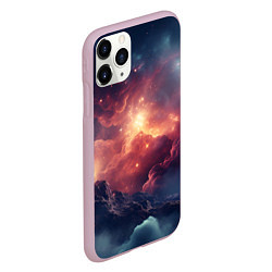 Чехол iPhone 11 Pro матовый Космические облака, цвет: 3D-розовый — фото 2