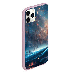 Чехол iPhone 11 Pro матовый Сказочный лес, цвет: 3D-розовый — фото 2