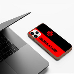 Чехол iPhone 11 Pro матовый Стальной алхимик - красная печать Альфонс, цвет: 3D-коричневый — фото 2