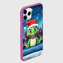 Чехол iPhone 11 Pro матовый Малыш новогодний дракончик 2024, цвет: 3D-фиолетовый — фото 2