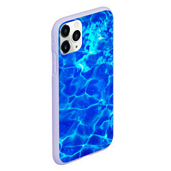 Чехол iPhone 11 Pro матовый Чистая вода океаны, цвет: 3D-светло-сиреневый — фото 2