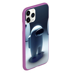Чехол iPhone 11 Pro матовый Among us - fantasy - ai art, цвет: 3D-фиолетовый — фото 2