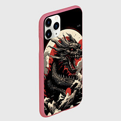 Чехол iPhone 11 Pro матовый Дракон вечности символ года, цвет: 3D-малиновый — фото 2