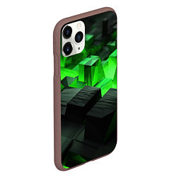 Чехол iPhone 11 Pro матовый Глубина зеленых плоскостей, цвет: 3D-коричневый — фото 2