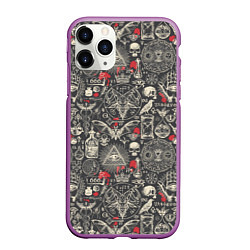 Чехол iPhone 11 Pro матовый Колдовство и чёрная магия, цвет: 3D-фиолетовый