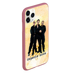 Чехол iPhone 11 Pro матовый Depeche Mode - Universe band, цвет: 3D-малиновый — фото 2