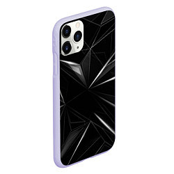 Чехол iPhone 11 Pro матовый Хрустальные узоры, цвет: 3D-светло-сиреневый — фото 2