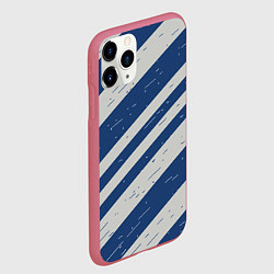 Чехол iPhone 11 Pro матовый Сине-белый шик, цвет: 3D-малиновый — фото 2