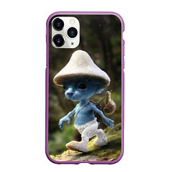 Чехол iPhone 11 Pro матовый Шайлушай синий, цвет: 3D-фиолетовый