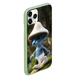 Чехол iPhone 11 Pro матовый Шайлушай синий, цвет: 3D-салатовый — фото 2