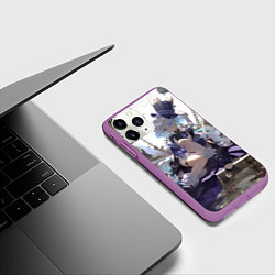 Чехол iPhone 11 Pro матовый Genshin Impact Фурина, цвет: 3D-фиолетовый — фото 2