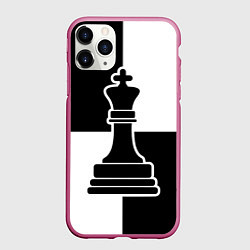 Чехол iPhone 11 Pro матовый Шахматы - ферзь, цвет: 3D-малиновый
