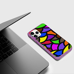 Чехол iPhone 11 Pro матовый Яркие краски жизни, цвет: 3D-фиолетовый — фото 2