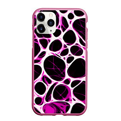 Чехол iPhone 11 Pro матовый Розовая морская волна, цвет: 3D-малиновый