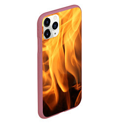 Чехол iPhone 11 Pro матовый Языки пламень, цвет: 3D-малиновый — фото 2