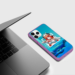 Чехол iPhone 11 Pro матовый Нилу танцовщица, цвет: 3D-фиолетовый — фото 2