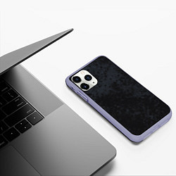 Чехол iPhone 11 Pro матовый Абстракция - угольная пыль, цвет: 3D-светло-сиреневый — фото 2
