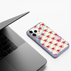 Чехол iPhone 11 Pro матовый Momaland pattern, цвет: 3D-светло-сиреневый — фото 2