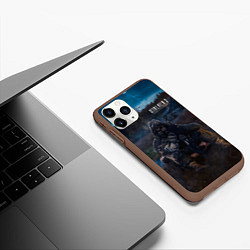 Чехол iPhone 11 Pro матовый STALKER 2 на привале, цвет: 3D-коричневый — фото 2