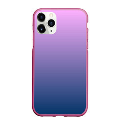 Чехол iPhone 11 Pro матовый Рассвет розовый и синий градиент 3d, цвет: 3D-малиновый