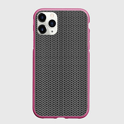 Чехол iPhone 11 Pro матовый Кованная металлическая кольчуга, цвет: 3D-малиновый