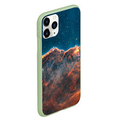 Чехол iPhone 11 Pro матовый Туманность Киля наблюдаемая телескопом Уэбба, цвет: 3D-салатовый — фото 2