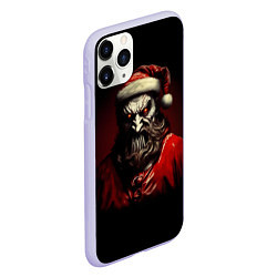 Чехол iPhone 11 Pro матовый Крампус, цвет: 3D-светло-сиреневый — фото 2