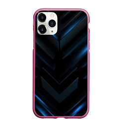 Чехол iPhone 11 Pro матовый Синий мир абстракции, цвет: 3D-малиновый