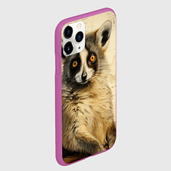 Чехол iPhone 11 Pro матовый Лемур в стиле диаграмм Давинчи, цвет: 3D-фиолетовый — фото 2