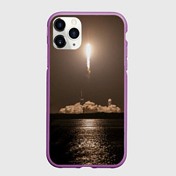 Чехол iPhone 11 Pro матовый Космодром Кеннеди во Флориде, цвет: 3D-фиолетовый