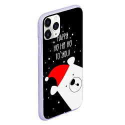 Чехол iPhone 11 Pro матовый Happy ho ho ho to you, цвет: 3D-светло-сиреневый — фото 2