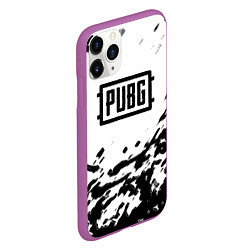 Чехол iPhone 11 Pro матовый PUBG black color splash game, цвет: 3D-фиолетовый — фото 2