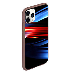 Чехол iPhone 11 Pro матовый Синяя и красная абстракция, цвет: 3D-коричневый — фото 2