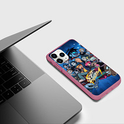 Чехол iPhone 11 Pro матовый Скотт Пилигрим жмёт на газ, цвет: 3D-малиновый — фото 2