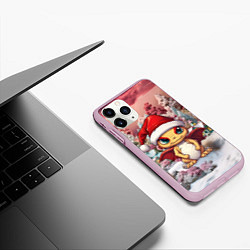 Чехол iPhone 11 Pro матовый Новый год символ дракона, цвет: 3D-розовый — фото 2