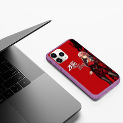 Чехол iPhone 11 Pro матовый Darling in the Franxx 002, цвет: 3D-фиолетовый — фото 2