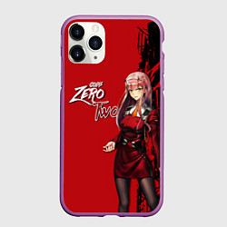 Чехол iPhone 11 Pro матовый Darling in the Franxx 002, цвет: 3D-фиолетовый