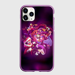 Чехол iPhone 11 Pro матовый Удивительный цифровой цирк арт