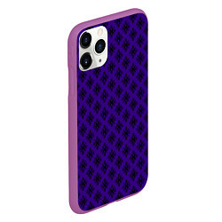 Чехол iPhone 11 Pro матовый Паттерн узоры тёмно-фиолетовый, цвет: 3D-фиолетовый — фото 2