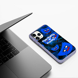Чехол iPhone 11 Pro матовый Huggy Wuggy x Five Nights at Freddys, цвет: 3D-светло-сиреневый — фото 2