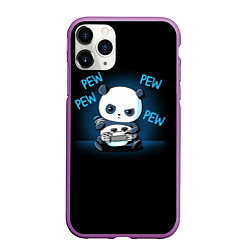 Чехол iPhone 11 Pro матовый Panda gamer, цвет: 3D-фиолетовый