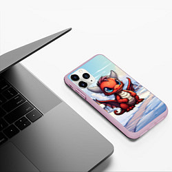 Чехол iPhone 11 Pro матовый Милый дракон 2024 года, цвет: 3D-розовый — фото 2